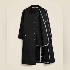 J. Crew Long Barn Jacket™ in Waxed Cotton Twill - Black